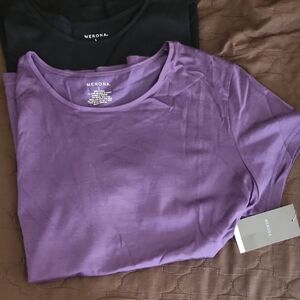 Merona Purple and Black T-Shirts